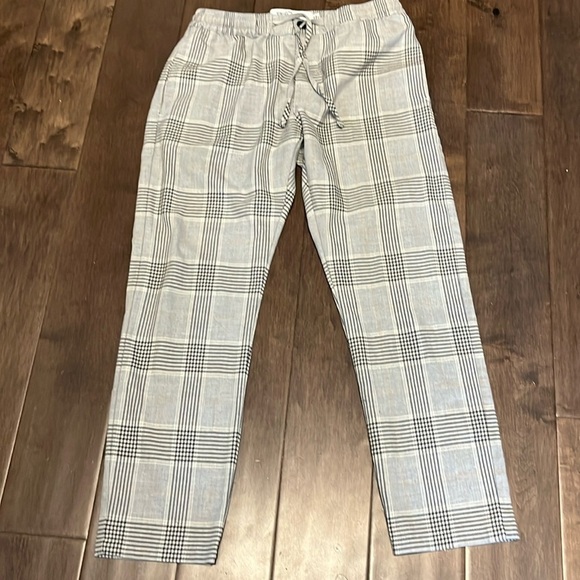Topman Pants - Topman plaid elastic, drawstring trousers - 32 x 32​ with pockets stretch skinny